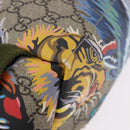 GUCCI GG Supreme Animal Print Backpack PVC Beige Silver 271327 Auth 167427SM-18