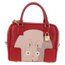 LOEWE × Studio Ghibli Amazona 19 Baby Mouse Hand Bag Leather Red Auth 167438SM-13