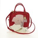 LOEWE × Studio Ghibli Amazona 19 Baby Mouse Hand Bag Leather Red Auth 167438SM-12