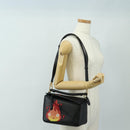 LOEWE × Studio Ghibli Puzzle Bag Calcifer Hand Bag Leather Black Auth 167439SM-31