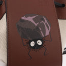 LOEWE × Ghibli Mini Hammock Soot Sprites Hand Bag Leather Brown Auth 167441SM-19