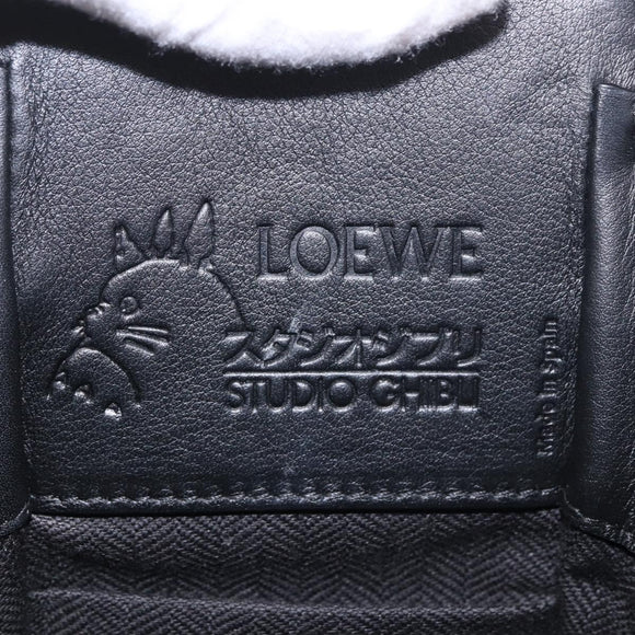 LOEWE × Ghibli Mini Hammock Soot Sprites Hand Bag Leather Brown Auth 167441SM