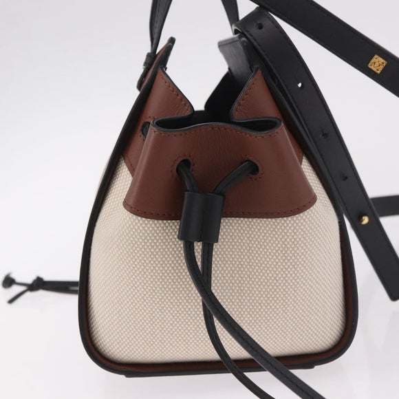 LOEWE × Ghibli Mini Hammock Soot Sprites Hand Bag Leather Brown Auth 167441SM