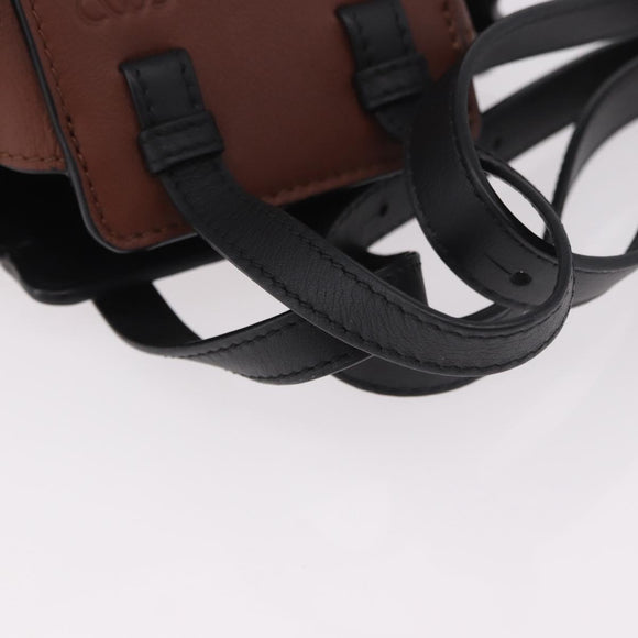 LOEWE × Ghibli Mini Hammock Soot Sprites Hand Bag Leather Brown Auth 167441SM