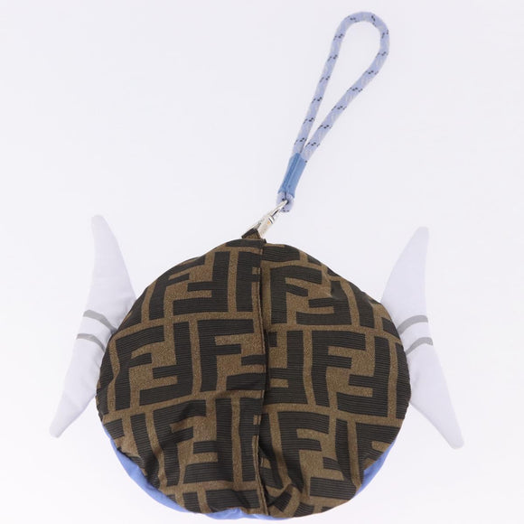 FENDI x FRGMT x POKEMON Bucket Dratini Hat Nylon Brown Blue Auth 167450SM