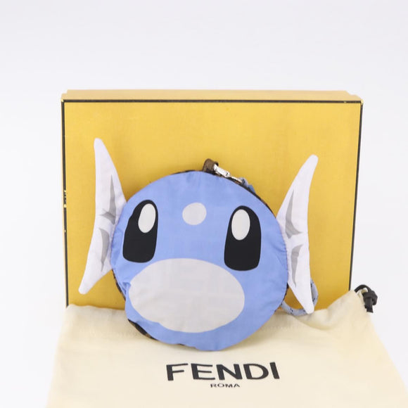 FENDI x FRGMT x POKEMON Bucket Dratini Hat Nylon Brown Blue Auth 167450SM