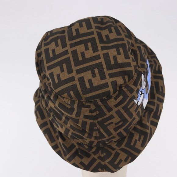 FENDI x FRGMT x POKEMON Bucket Dratini Hat Nylon Brown Blue Auth 167450SM