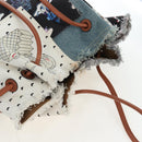 LOEWE x Paula's IBIZA Collection Flamenco Knots Denim Blue Brown Auth 167453V-16