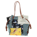 LOEWE x Paula's IBIZA Collection Flamenco Knots Denim Blue Brown Auth 167453V-13