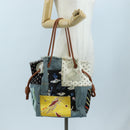 LOEWE x Paula's IBIZA Collection Flamenco Knots Denim Blue Brown Auth 167453V-29