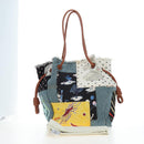 LOEWE x Paula's IBIZA Collection Flamenco Knots Denim Blue Brown Auth 167453V-12