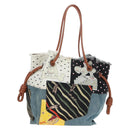 LOEWE x Paula's IBIZA Collection Flamenco Knots Denim Blue Brown Auth 167453V-3