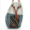 LOEWE x Paula's IBIZA Collection Flamenco Knots Denim Blue Brown Auth 167453V-4