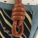 LOEWE x Paula's IBIZA Collection Flamenco Knots Denim Blue Brown Auth 167453V-14