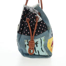 LOEWE x Paula's IBIZA Collection Flamenco Knots Denim Blue Brown Auth 167453V-5