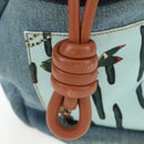 LOEWE x Paula's IBIZA Collection Flamenco Knots Denim Blue Brown Auth 167453V-6
