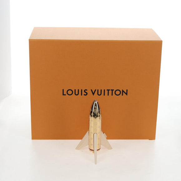 LOUIS VUITTON Monogram Metal Rocket Paperweight Gold GI0794 LV Auth 167456SM