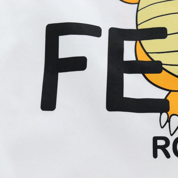 FENDI x FRGMT x POKEMON Dragonite T shirt Cotton White Auth 167458M