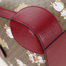 GUCCI x Doraemon Micro GG Boston Bag PVC Leather Beige 647815 Auth 167459SM-10