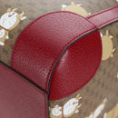GUCCI x Doraemon Micro GG Boston Bag PVC Leather Beige 647815 Auth 167459SM-11