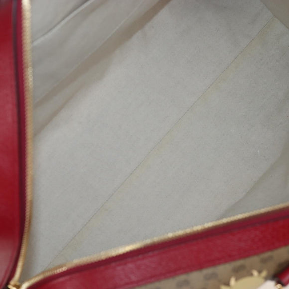 GUCCI x Doraemon Micro GG Boston Bag PVC Leather Beige 647815 Auth 167459SM