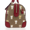 GUCCI x Doraemon Micro GG Boston Bag PVC Leather Beige 647815 Auth 167459SM-4