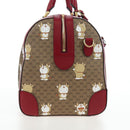 GUCCI x Doraemon Micro GG Boston Bag PVC Leather Beige 647815 Auth 167459SM-5