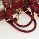 GUCCI x Doraemon Micro GG Boston Bag PVC Leather Beige 647815 Auth 167459SM-7