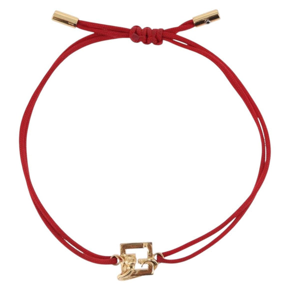 FENDI FENDI x FRGMT x POKEMON Dratini Bracelet Metal Red Gold Tone Auth 167464SM