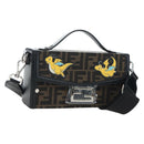 FENDI x FRGMT x POKEMON Soft Trunk Brown Silver 7VA565 Auth 167466SM-1