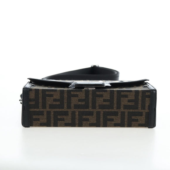 FENDI x FRGMT x POKEMON Soft Trunk Brown Silver 7VA565 Auth 167466SM