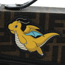 FENDI x FRGMT x POKEMON Soft Trunk Brown Silver 7VA565 Auth 167466SM-24
