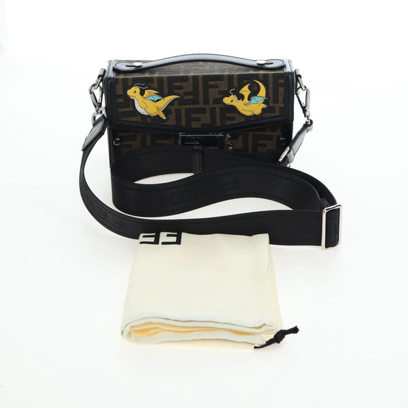 FENDI x FRGMT x POKEMON Soft Trunk Brown Silver 7VA565 Auth 167466SM
