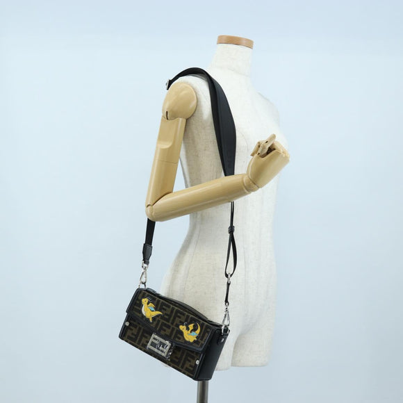 FENDI x FRGMT x POKEMON Soft Trunk Brown Silver 7VA565 Auth 167466SM