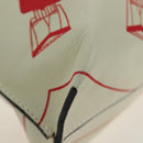 LOEWE Gundam Shoulder Bag Leather Beige Red Auth 167470M-16