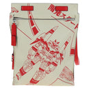 LOEWE Gundam Shoulder Bag Leather Beige Red Auth 167470M-13