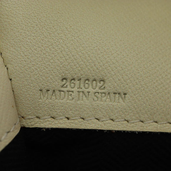 LOEWE Gundam Shoulder Bag Leather Beige Red Auth 167470M