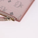MCM Vicetos Hello Kitty Zip Card Wallet Leather Pink Gold Auth 167472SAM-10