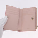 MCM Vicetos Hello Kitty Zip Card Wallet Leather Pink Gold Auth 167472SAM-13