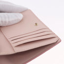 MCM Vicetos Hello Kitty Zip Card Wallet Leather Pink Gold Auth 167472SAM-16