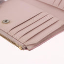 MCM Vicetos Hello Kitty Zip Card Wallet Leather Pink Gold Auth 167472SAM-18