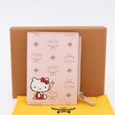 MCM Vicetos Hello Kitty Zip Card Wallet Leather Pink Gold Auth 167472SAM-25