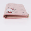 MCM Vicetos Hello Kitty Zip Card Wallet Leather Pink Gold Auth 167472SAM-7