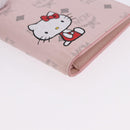 MCM Vicetos Hello Kitty Zip Card Wallet Leather Pink Gold Auth 167472SAM-8