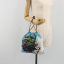LOEWE Studio Ghibli Howl's Moving Castle Pouch Nylon Blue Auth 167480M-19