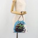 LOEWE Studio Ghibli Howl's Moving Castle Pouch Nylon Blue Auth 167481M-20