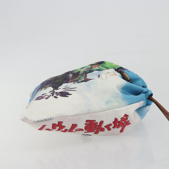 LOEWE Studio Ghibli Howl's Moving Castle Pouch Nylon Blue Auth 167481M