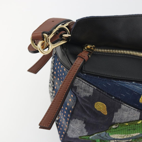 LOEWE x Studio Ghibli Puzzle Bag BORO Blue Frog Soot Sprites Blue Auth 167492SM