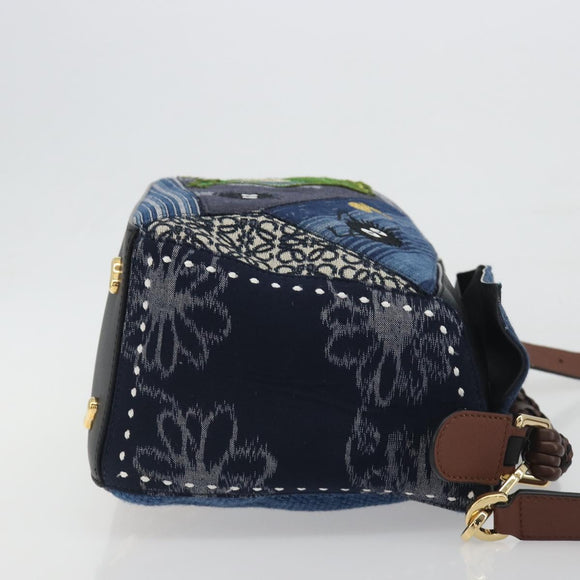 LOEWE x Studio Ghibli Puzzle Bag BORO Blue Frog Soot Sprites Blue Auth 167492SM