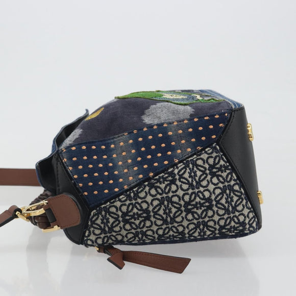LOEWE x Studio Ghibli Puzzle Bag BORO Blue Frog Soot Sprites Blue Auth 167492SM